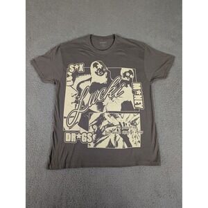 Lucki Shirt‎ Mens Large Gray S*x Money Dr*gs Tour Rap Tee Graphic Hip Hop Music